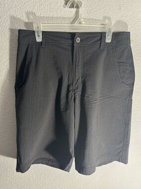 LULULEMON LM7405S Kahuna Golf Shorts Seersucker 34x10" Black